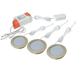 Встраиваемый светильник (в комплекте 3 шт.)  Donolux DL18296/3000-Brass IP44