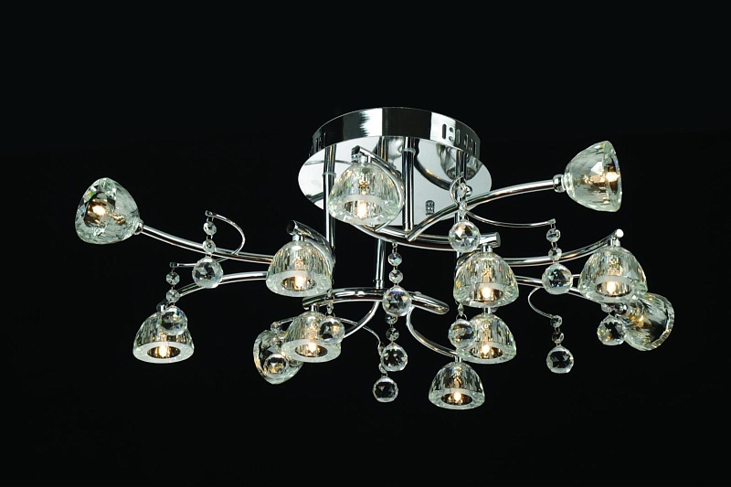 SL206.102.12 — Люстра потолочная ST Luce, 12 плафонов, прозрачный, хром
