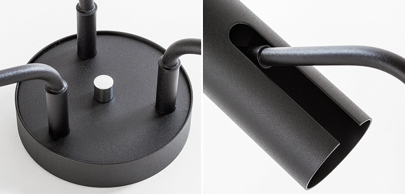 Потолочный светильник Tibo Branches Trumpet Tube black 3 Loft-Concept 48.354