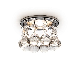 Встраиваемый точечный светильник MR16 с хрусталем Ambrella Light K2051 CH/CL