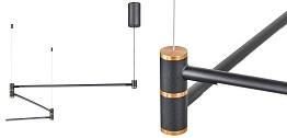 Подвесной светильник Drawing Line Gold Black Loft-Concept 40.3138-3