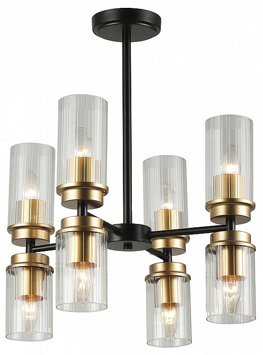 Люстра на штанге Escada 2138/8P E14*40W Black/Gold