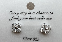 Серьги серебряные Clover Light E3E4 серебро