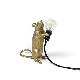 Настольная лампа Seletti Mouse Lamp Gold Step