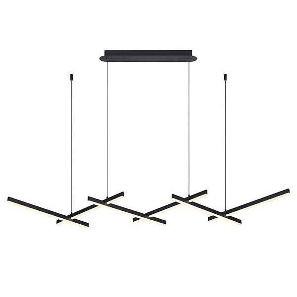 Люстра Rolf Black Lines Linear Chandelier
