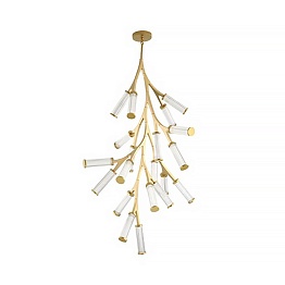 Люстра Cylinder Branches Chandelier Gold Vertical 20