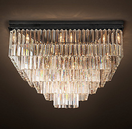 Люстра Odeon Clear Glass Ceiling Square 5 RH21702