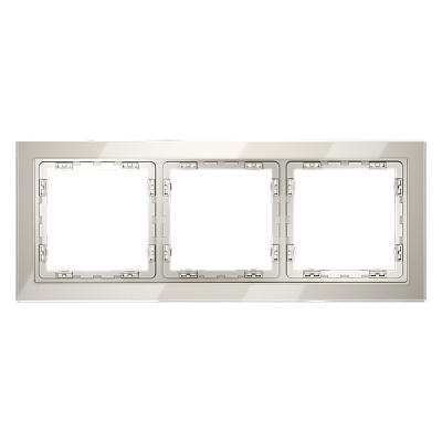 Рамка стеклянная VOLTUM S70 на 3 поста VLS110303
