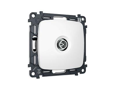 Комплект механизма TV розетки оконечной экранированной 5-1000MHz 3dB OMEGA MO133005 Белый матовый QU