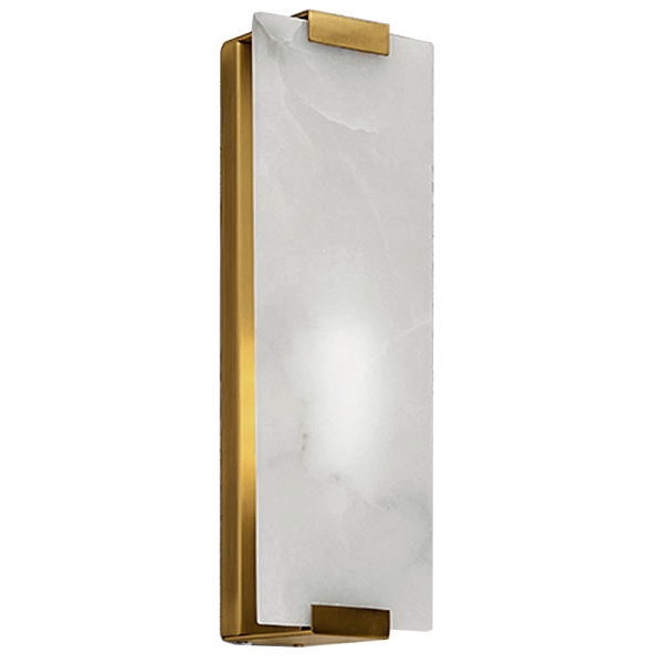 Бра Marble Rectangle Wall Lamp Brass AMG006546