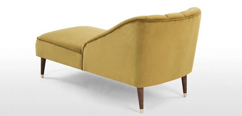 Кушетка Chaise Longue, Antique Gold Velvet 07.008