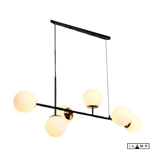 Светильник подвесной iLamp GOLDEN 9136P/6 BK-WH
