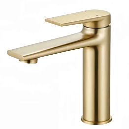 Смеситель для раковины Амазон Хоум Aquamarine Brushed Gold AMG007723