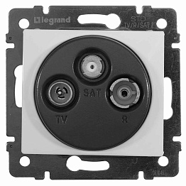Розетка TV-FM-SAT оконечная Legrand Valena белая 774436