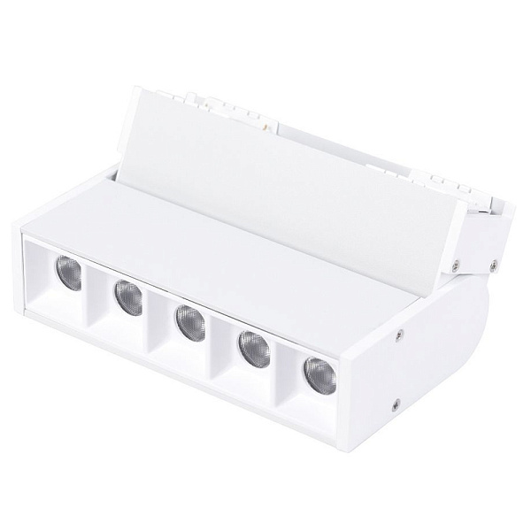 Белый магнитный светильник с линией утопленных линз и поворотным механизмом Loft-Concept 42.367-3