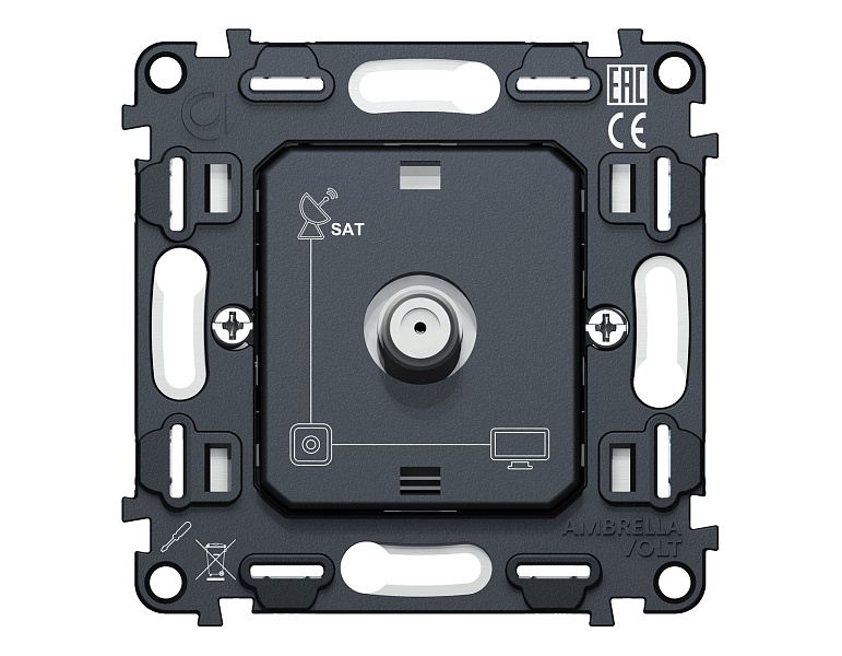 Механизм TV розетки SAT 5-2400MHz 3.5dB QUANT VM215