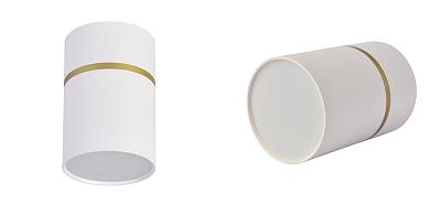 Белый спот с декоративным кольцом золотого цвета Suppery Loft-Concept 42.463-3