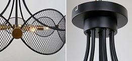 Черная люстра с латунными вставками Mosquitoes Caster Loft-Concept 40.6180-3