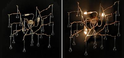 Бра Crystal Drops Gold 3 лампы Loft-Concept 44.2188-3