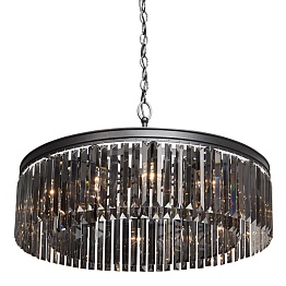 Люстра RH Rhys Smok Glass Prism Round Chandelier 80