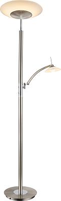 Торшер GLOBO 58001, никель, хром, LED, 1x45W, 1x5W