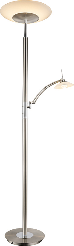 Торшер GLOBO 58001, никель, хром, LED, 1x45W, 1x5W