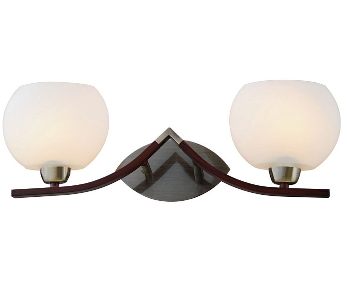 SL196.301.02 — Бра ST Luce, 2 плафона, белый, бронза с кофе