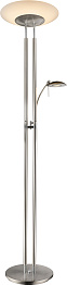 Торшер GLOBO 58002, никель, хром, LED, 1x45W, 1x5W