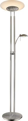 Торшер GLOBO 58002, никель, хром, LED, 1x45W, 1x5W