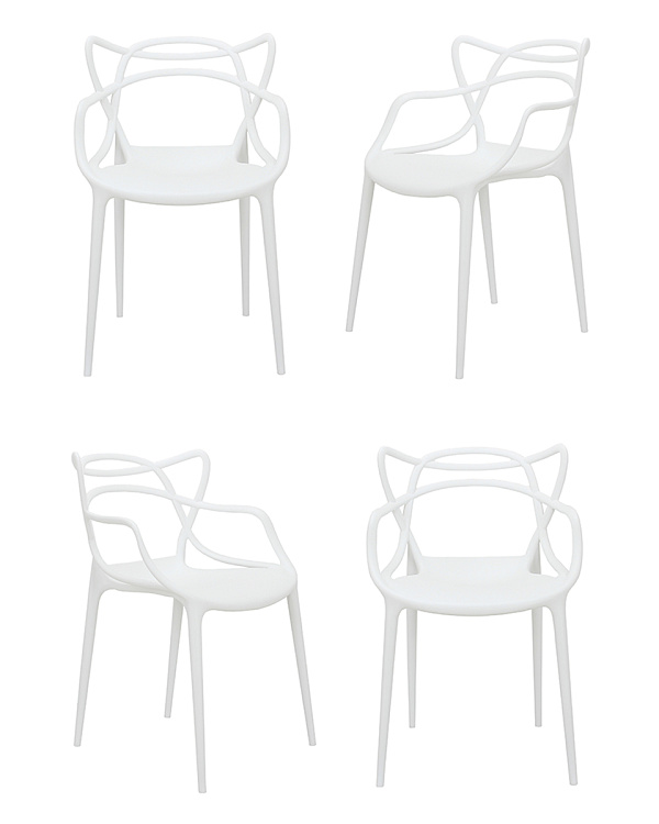 Комплект из 4-х стульев Masters белый FR 0215K