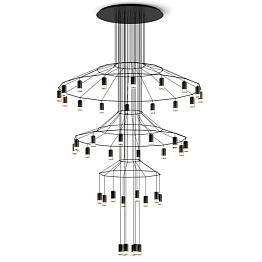Люстра Vibia Wireflow Chandelier 0378 LED Suspension 42 lamp