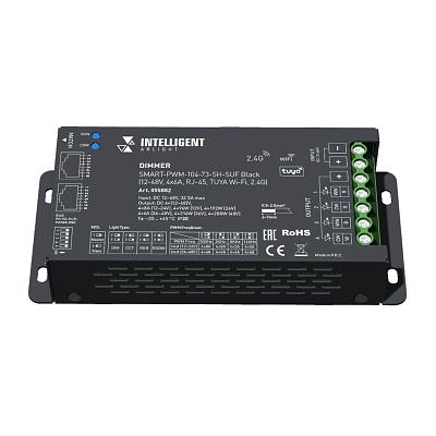 Диммер Arlight SMART-PWM-104-73-SH-SUF Black (12-48V, 4x6A, RJ-45, TUYA Wi-Fi, 2.4G) (IARL, IP20 Мет