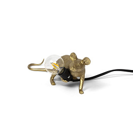 Настольная лампа Seletti Mouse Lamp Gold Lop