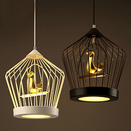 Подвесной светильник Cage Golden Bird Loft Concept 40.555