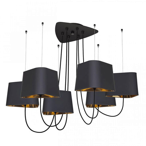 Люстра Designheure Lighting Black 6 плафонов 40.5864-3