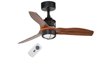 Люстра вентилятор Mini Just Fan Wood 1L Faro Barcelona 33425-10FAR