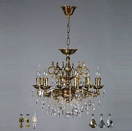 Подвесная люстра Ambiente 2128/6 PB New Leaf