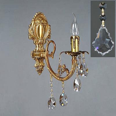 Бра Ambiente 8888/1 AB Leaf crystal