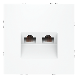 Розетка компьютерная встраиваемая VOLTUM S70 двойная RJ45+RJ45 кат.6 VLS060202