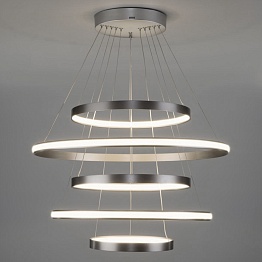 Люстра Light Ring Vertical Silver 5 колец