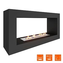Биокамин SteelHeat FRAME ONE 900 черный (Стандарт)