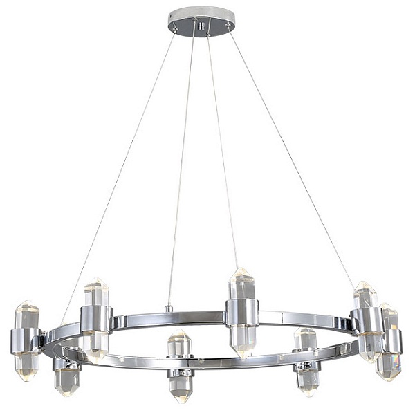 Люстра Crystal Ring Chandelier Chromium | диаметр 70 см