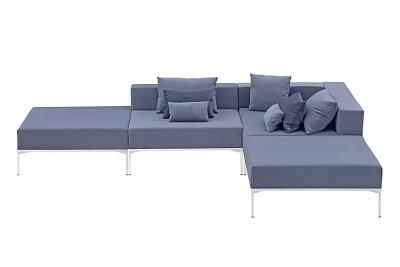 Модульный серый диван Benson правый MAK interior 7LV-7559-VR