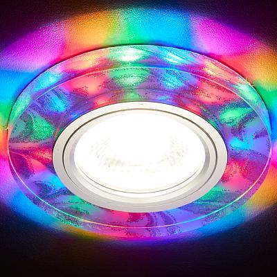 Встраиваемый точечный светильник MR16 со светодиодной подсветкой Ambrella Light S232 W/CH/M