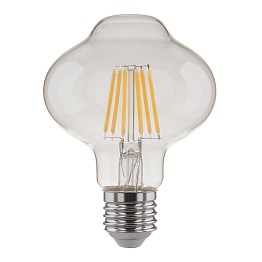 Лампа светодиодная филаментная E27 10W 4200K прозрачная 4690389125218