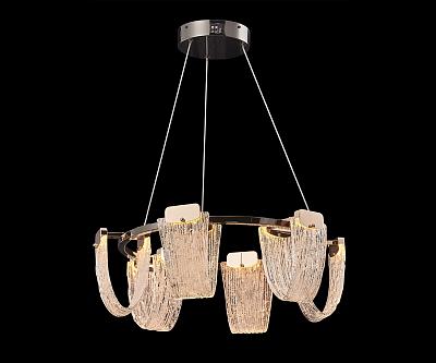 Люстра подвесная хрустальная Kink Light Иста латунь 08065-60,36