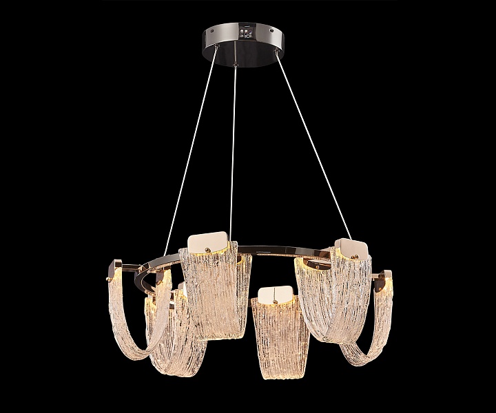 Люстра подвесная хрустальная Kink Light Иста латунь 08065-60,36