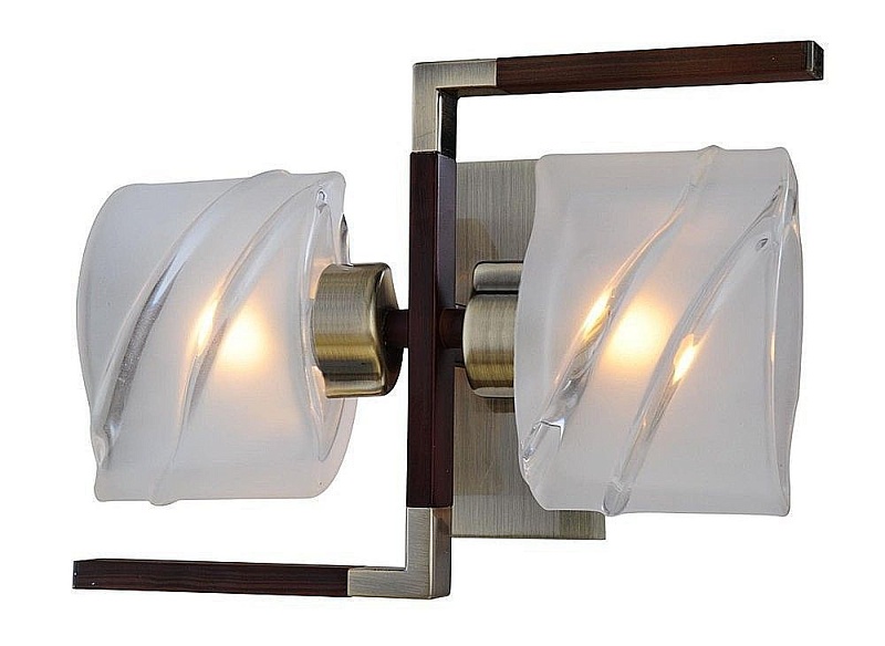SL147.301.02 — Бра ST Luce, 2 плафона, белый, бронза с кофе