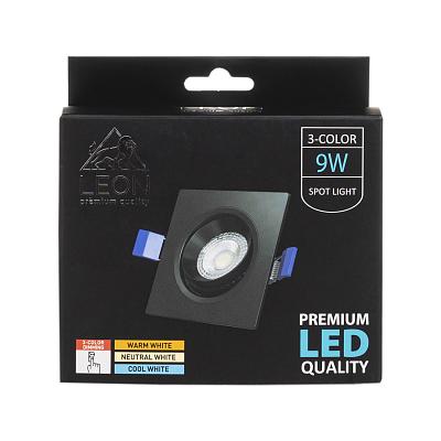 Точечный светильник LEON LE-SPS-BL-9W 3000K & 4000К & 6500K