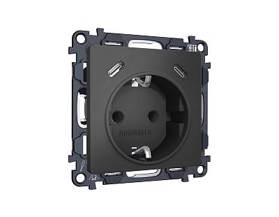 Комплект механизма электрической розетки с/з на винтовых зажимах Ambrella Volt ALFA MA910510